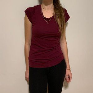 4/$20 Burgundy Scoop T-shirt